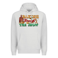 Dove Grey baking through the snow Premium Hoodie - FaDigitalArtStudio