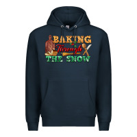 Navy baking through the snow Premium Hoodie - FaDigitalArtStudio