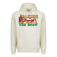 Oatmeal Heather baking through the snow Premium Hoodie - FaDigitalArtStudio