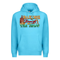 Ocean Blue baking through the snow Premium Hoodie - FaDigitalArtStudio