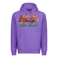 Purple baking through the snow Premium Hoodie - FaDigitalArtStudio