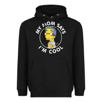 Black The Simpsons Milhouse My Mom Says I'm Cool V1 Heavyweight Hoodie - tuanDangUi