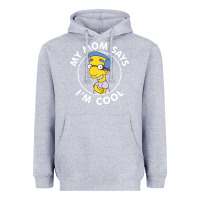 Heather Grey The Simpsons Milhouse My Mom Says I'm Cool V1 Heavyweight Hoodie - tuanDangUi