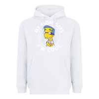 White The Simpsons Milhouse My Mom Says I'm Cool V1 Heavyweight Hoodie - tuanDangUi