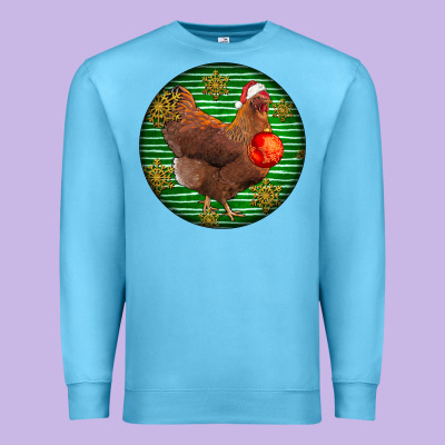 New Hampshire Red Chicken Christmas Premium Sweatshirt Designed By Lillyallendesigns
