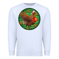 White new hampshire red chicken christmas Premium Sweatshirt - LillyAllenDesigns