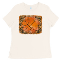 Bone glitter leopard basketball background Ladies Tee - RanaPortraitStore