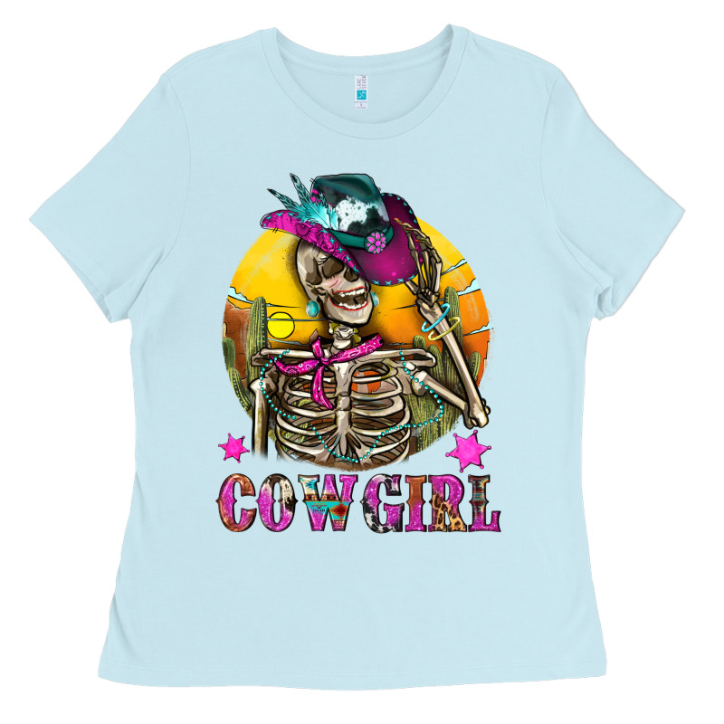 Cowgirl Skeleton With Landscape Ladies Tee by BundleAndBundleShop | Teevron