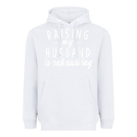 White raising my husband is exhausting wife gifts funny Heavyweight Hoodie - tuanDangUi