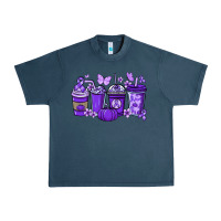 Midnight Navy Cancer coffee cups purple ribbon Urban Heavy Tee - NancyCooperArtShop
