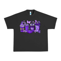 Pigment Black Cancer coffee cups purple ribbon Urban Heavy Tee - NancyCooperArtShop