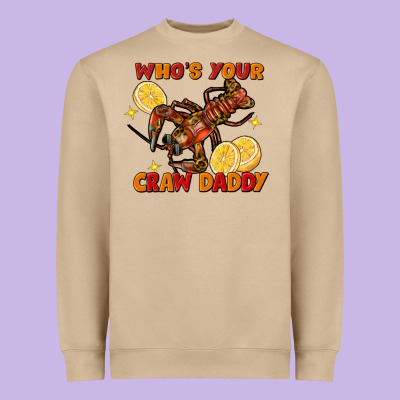 Crawfish Who's Your Craw Daddy Heavyweight Sweatshirt Designed By Fadigitalartstudio