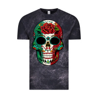 Cloud Black Mexican Skull Vintage Tee - texasbilliewilder