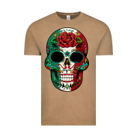 Vintage Coffee Mexican Skull Vintage Tee - texasbilliewilder