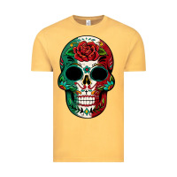 Vintage Mustard Mexican Skull Vintage Tee - texasbilliewilder