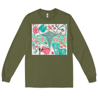 Army Green nurse medical equipment Long Sleeve Tee - TumblerDesignByShophia
