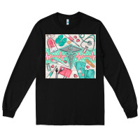 Black nurse medical equipment Long Sleeve Tee - TumblerDesignByShophia