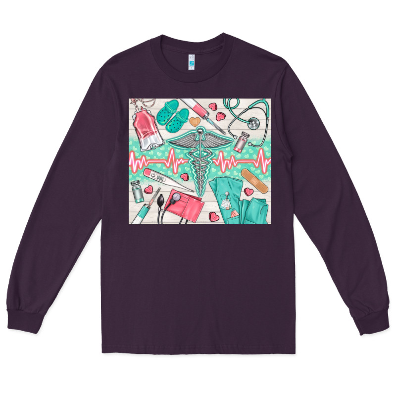 Nurse Medical Equipment Long Sleeve Tee by TumblerDesignByShophia | Teevron
