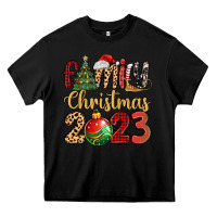 Black family christmas 2023 Heavy Core Tee - MaliasSmallBusiness