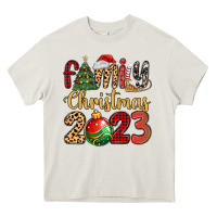 Cream family christmas 2023 Heavy Core Tee - MaliasSmallBusiness