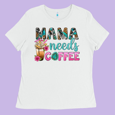 Mama Needs Coffee Bbs Ladies Tee Designed By Bundleandbundleshop
