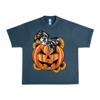 Midnight Navy sunflower pumpkin Urban Heavy Tee - JahusDesignShop