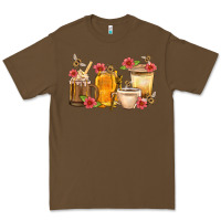 Cacao Honey And Bee With Flower Coffee Cup Premium Tee - BundleAndBundleShop
