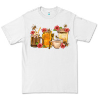 White Honey And Bee With Flower Coffee Cup Premium Tee - BundleAndBundleShop