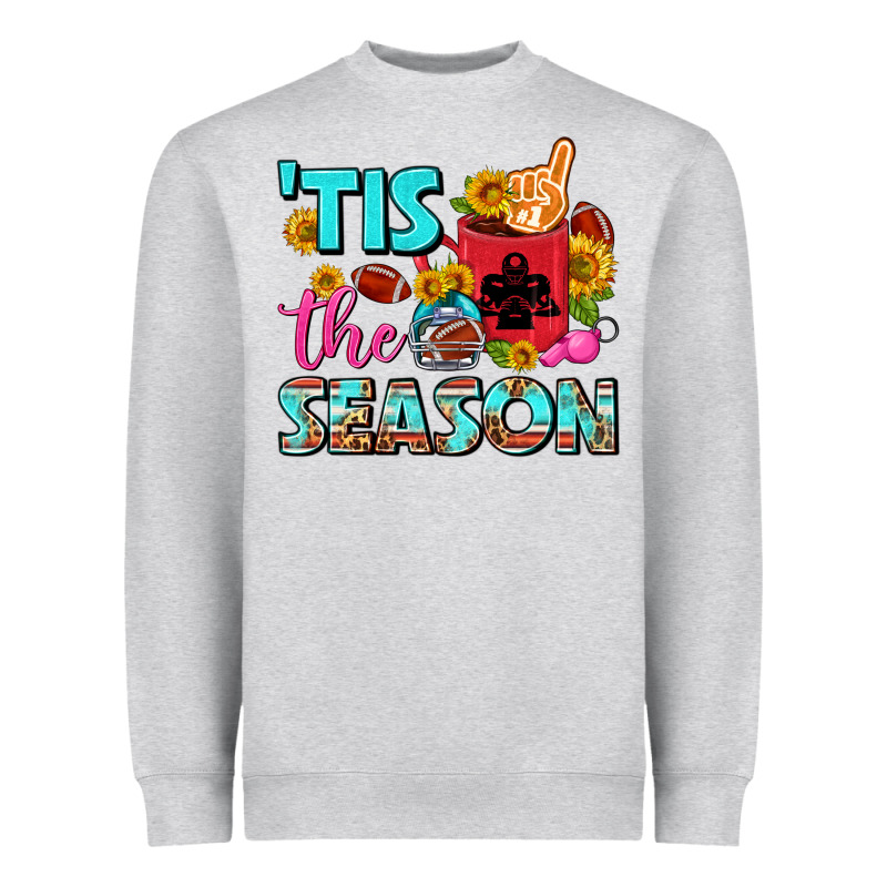 Tis The Season Football Coffee Mug Heavyweight Sweatshirt by FaDigitalArtStudio | Teevron