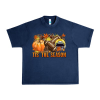 Navy Tis' the season Football yellow helmet Urban Heavy Tee - NancyCooperArtShop
