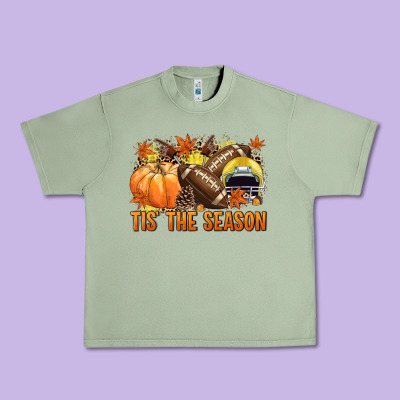 Tis' The Season Football Yellow Helmet Urban Heavy Tee Designed By Nancycooperartshop