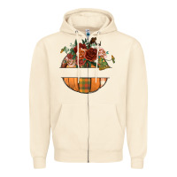 Sandshell customize floral pumpkin Zipper Hoodie - BundleAndBundleShop