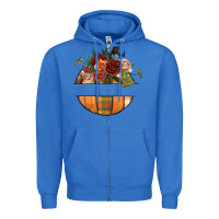 True Royal customize floral pumpkin Zipper Hoodie - BundleAndBundleShop