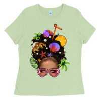 Matcha Beach Hair Afro Messy Bun Bbs Ladies Tee - BundleAndBundleShop