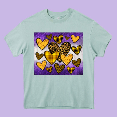 Lakers Hearts Heavy Core Tee Designed By Jahusdesignshop
