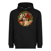 Black Spanish Goat Christmas Heavyweight Hoodie - LillyAllenDesigns