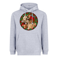 Heather Grey Spanish Goat Christmas Heavyweight Hoodie - LillyAllenDesigns