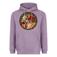 Lavender Spanish Goat Christmas Heavyweight Hoodie - LillyAllenDesigns