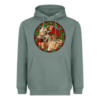 Sage Spanish Goat Christmas Heavyweight Hoodie - LillyAllenDesigns
