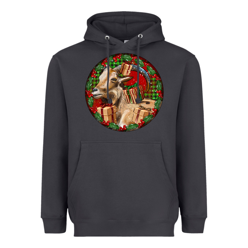 Spanish Goat Christmas Heavyweight Hoodie by LillyAllenDesigns | Teevron