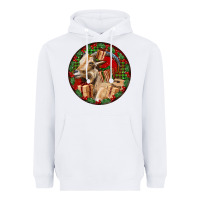 White Spanish Goat Christmas Heavyweight Hoodie - LillyAllenDesigns