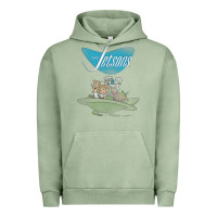 Pigment Oil Green The Jetsons Ship Urban Hoodie - tuanDangUi