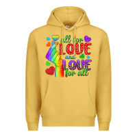 Antique Gold Western All For Love And Love For All Premium Hoodie - BundleAndBundleShop