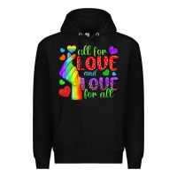 Black Western All For Love And Love For All Premium Hoodie - BundleAndBundleShop