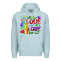 Blue Mist Western All For Love And Love For All Premium Hoodie - BundleAndBundleShop