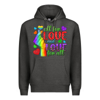 Charcoal Heather Western All For Love And Love For All Premium Hoodie - BundleAndBundleShop