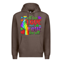 Coffee Western All For Love And Love For All Premium Hoodie - BundleAndBundleShop