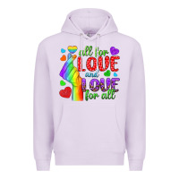 Lilac Western All For Love And Love For All Premium Hoodie - BundleAndBundleShop