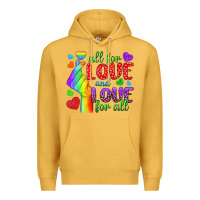 Mustard Western All For Love And Love For All Premium Hoodie - BundleAndBundleShop