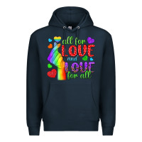 Navy Western All For Love And Love For All Premium Hoodie - BundleAndBundleShop